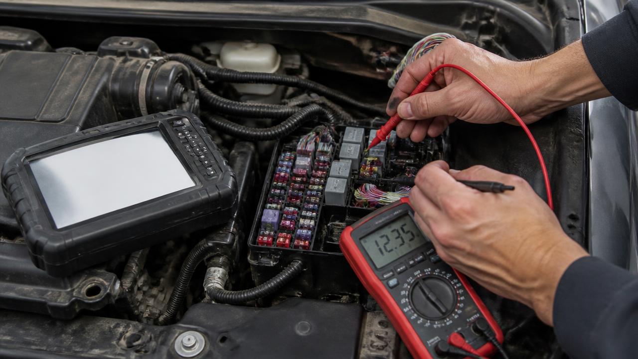 Auto Electrical work in a professional auto electrical workshop